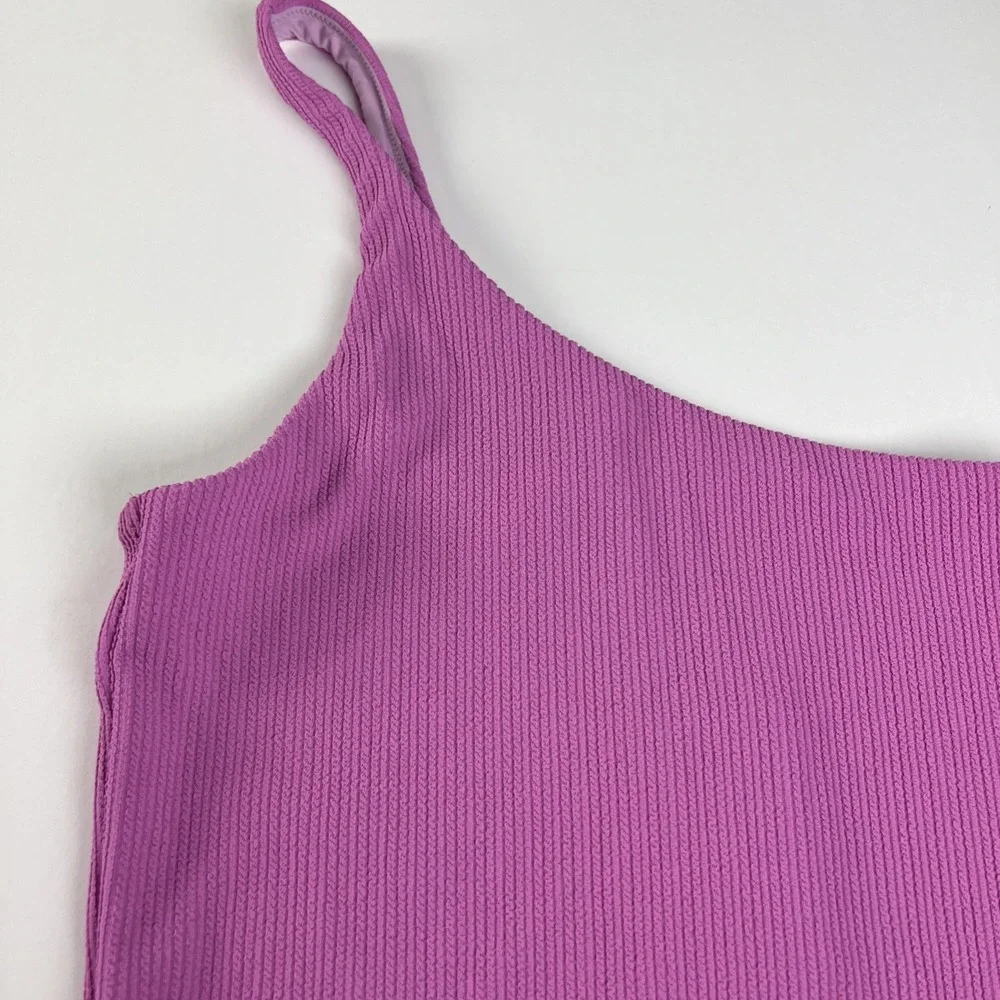 Wolford Swimsuit Size Medium One-Piece One Shoulder Textured Luxury‎ Orchid D22